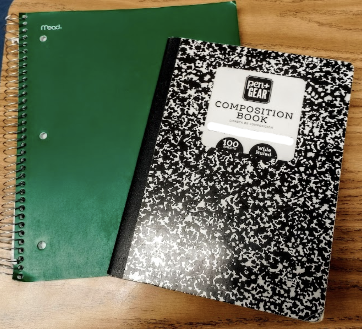What are the correct notebook colors?