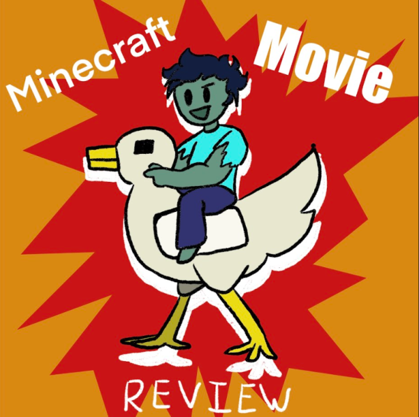 An imaginative fan-made artwork capturing the excitement around the Minecraft Movie and its fan reception.