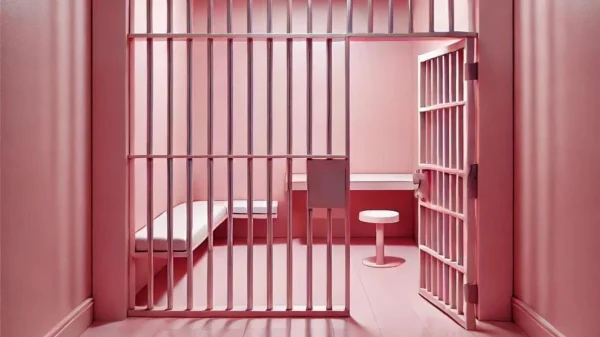 Photo Credit: https://www.google.com/imgres?q=pink%20prisons&imgurl=https%3A%2F%2F467172.fs1.hubspotusercontent-na1.net%2Fhubfs%2F467172%2FPink%2520Holding%2520Cells%2520%2528blog%2529.jpg&imgrefurl=https%3A%2F%2Fblog.fentress.com%2Fblog%2Fshould-courthouse-holding-cells-be-pink&docid=D61S87DoDA_guM&tbnid=eNMs1HRGnVy8HM&vet=12ahUKEwjl4_6f2_aPAxXLJUQIHf6RIbUQM3oECC0QAA..i&w=1366&h=768&hcb=2&ved=2ahUKEwjl4_6f2_aPAxXLJUQIHf6RIbUQM3oECC0QAA 