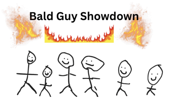 Recreation of the Bald Guy Showdown in a visual work